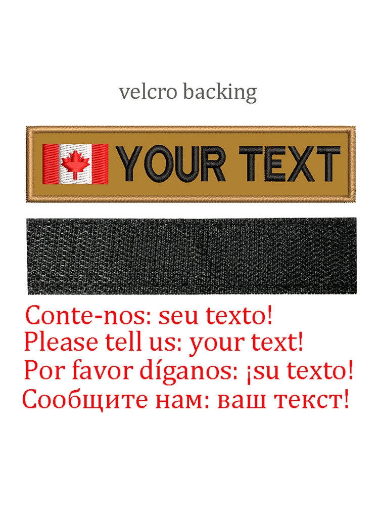 Embroidery Custom Patch  Hook And Loop Backing Iron On Sewing ID Tag Name Stripes For Clothing Dog Collar Harness Backpacks Hat