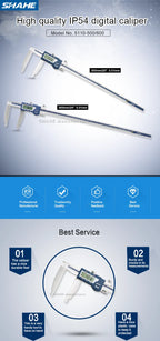 SHAHE 500/600 MM Stainless Steel Electronic Vernier Caliper Digital Vernier Caliper Micrometer Measuring Tools