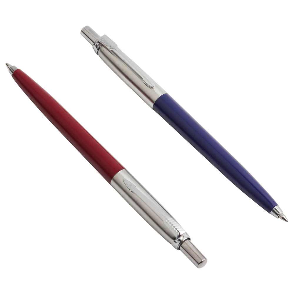 5Pcs/Set Metal Ballpoint Pen Promotional Pens G2 Refill Blue Ink Automatic Ballpoint Pens Set For School stationery office Pen