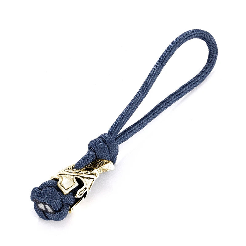 Supretu Men Vikings Lanyard Keychain Spartan Warrior Accessories Woven Rope Knife Car Keyring Handmade Bag Pendant Jewelery Gift