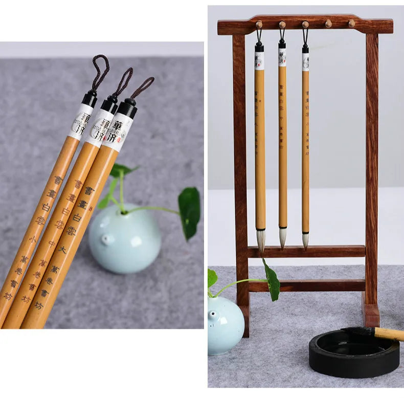 Calligraphy Brushes Chinese Mixed Woolen Hair Brush Pen Regular Script Calligraphy Painting Brush Pen Caligrafia Tinta China