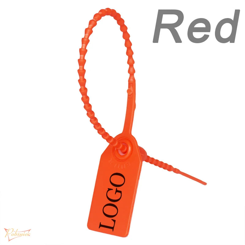 100 Custom Print Hang Tags Beaded Plastic Cable Zip Ties Garment Clothing Shoe Bag Security Brand Logo Tag Label Seal 250mm/9.8"