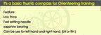 KANPAS Basic Competition Orienteering Thumb Compass, MA-40-FS
