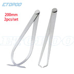 2pcs Calipers 150-450mm Metal Caliper Firm Joint Inside and Outside Caliper Steel Machinist Carving Measurement Tool