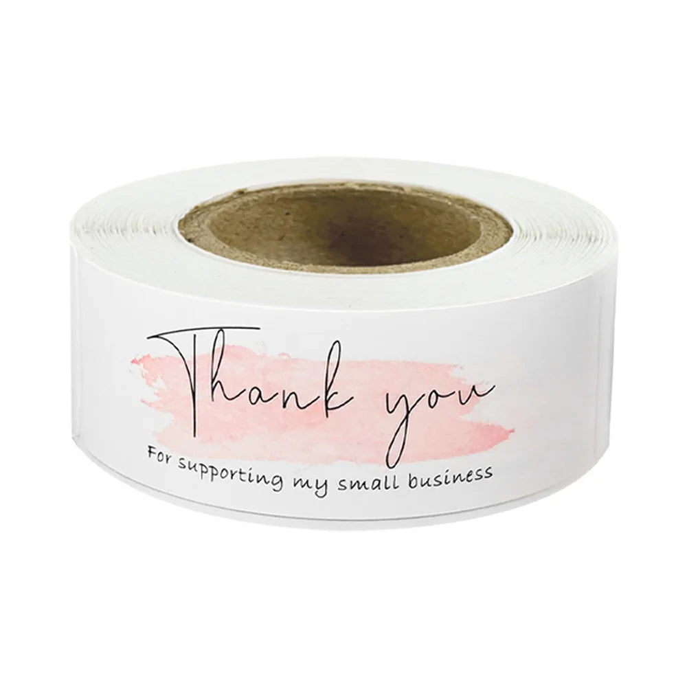 120Pcs/roll Thank You For Your Order Stickers Pink Labels For Envelope Sealing For Small Business Decor Sticker Stationery