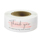 120Pcs/roll Thank You For Your Order Stickers Pink Labels For Envelope Sealing For Small Business Decor Sticker Stationery