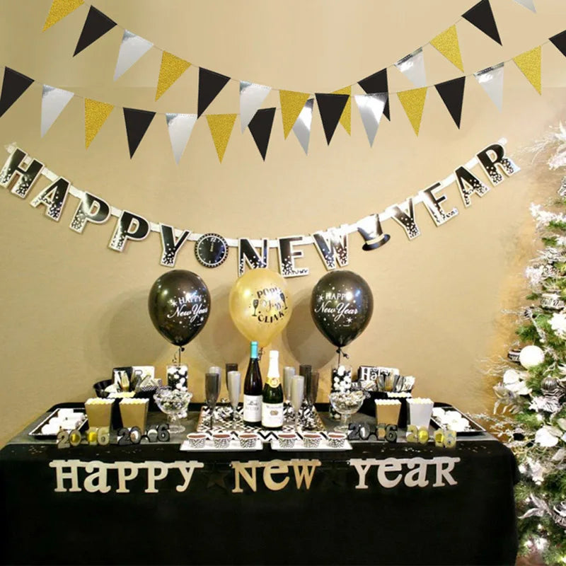 Black Series Gold Blocking Disposable Tableware Party Paper Plates Napkins Cups Straws Birthday Party Wedding New Year Decor