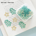 MINKYS Kawaii 10pcs/lot Strawberry Lemon Carrot Metal Paper Clip Christmas Song Decorative Bookmark Binder Clips Stationery