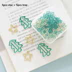 MINKYS Kawaii 10pcs/lot Strawberry Lemon Carrot Metal Paper Clip Christmas Song Decorative Bookmark Binder Clips Stationery