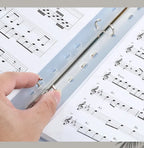 Piano Music Binder A4 3-Rings Sheet Music Folder Transparent Sleeves Music Scores A4 Folder With Rings