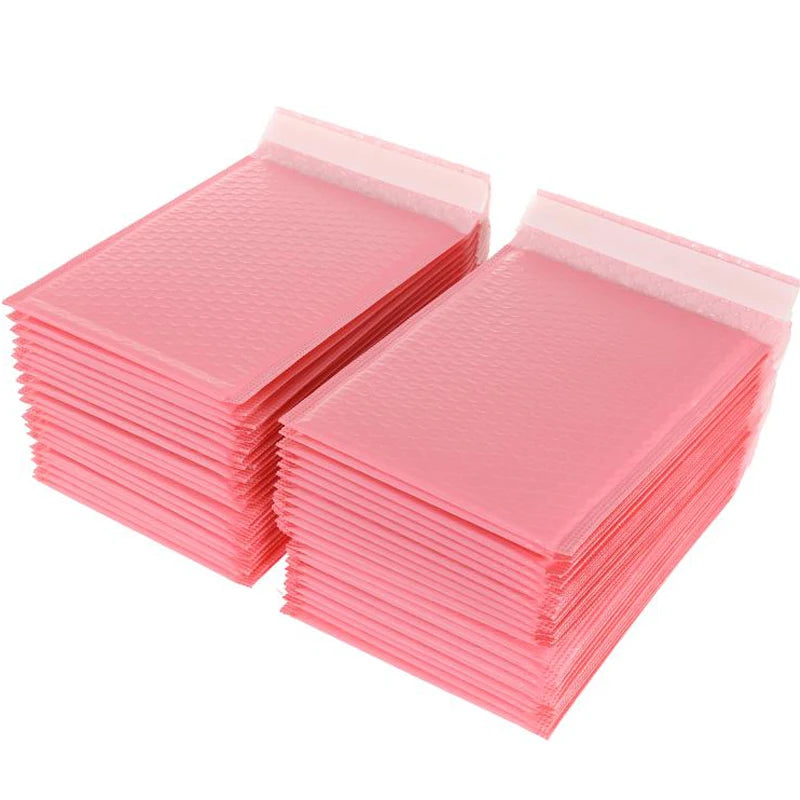 100pcs Bubble Mailers Pink Poly Bubble Mailer Self Seal Padded Envelopes Gift Bags For Book Magazine Lined Mailer Self Seal
