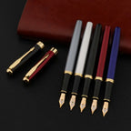 High Quality Metal 388 Fountain Pen Business Black Golden Student  Stationery Office School Supplies Gift Ink Pens