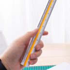 DELI Triangular Scale Ruler Drafting Tool for Architects Engineers and Students, Technical Drawing Ruler Stationery Supplies