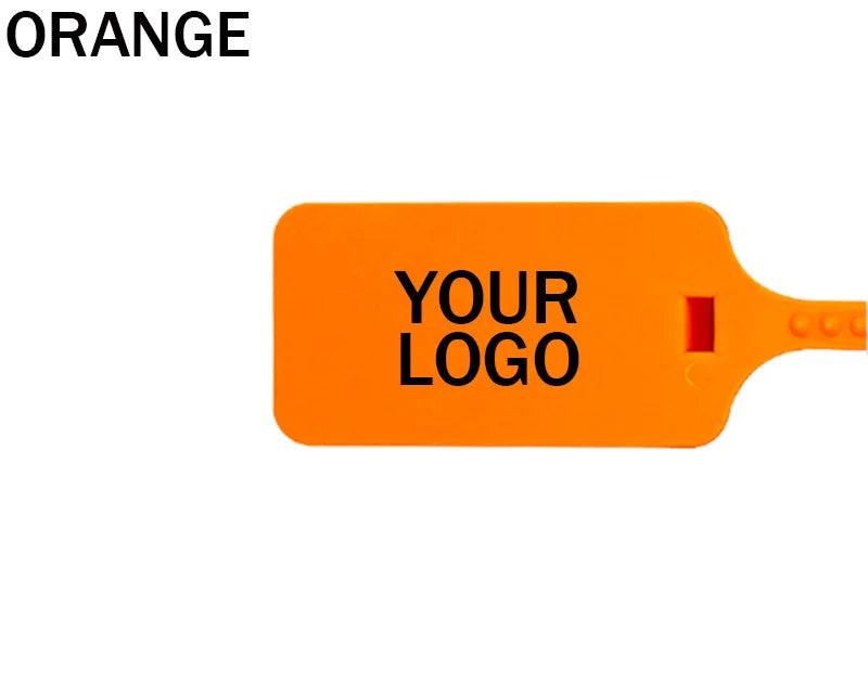 100Pcs Custom Logo Plastic Security Seals Zip Tie Hang Tags Personalized Brand Labels for Garment Sneaker Shoes 300mm 11.8"