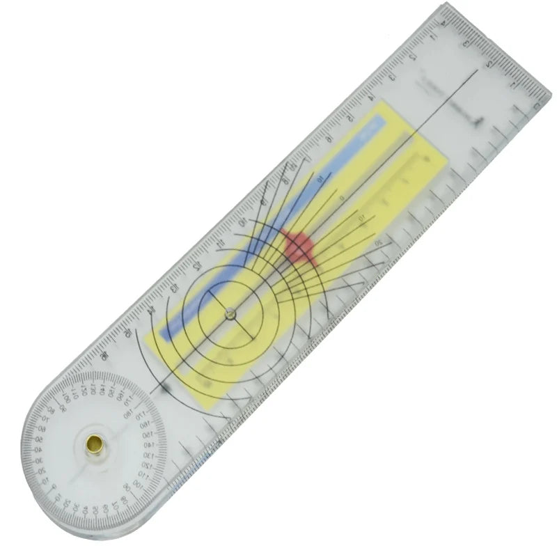 2 in 1 Pain Goniometer Spinal Goniometer Ruler Motion Tester Pain Rating Scale 360 Professional Medical Protractor Angle Ruler