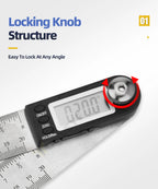 Goniometer Electronic Protractor Digital Gauge Angle Measurement Tool Multi Angle Ruler Woodworking Tools Meter Angle Finder 360