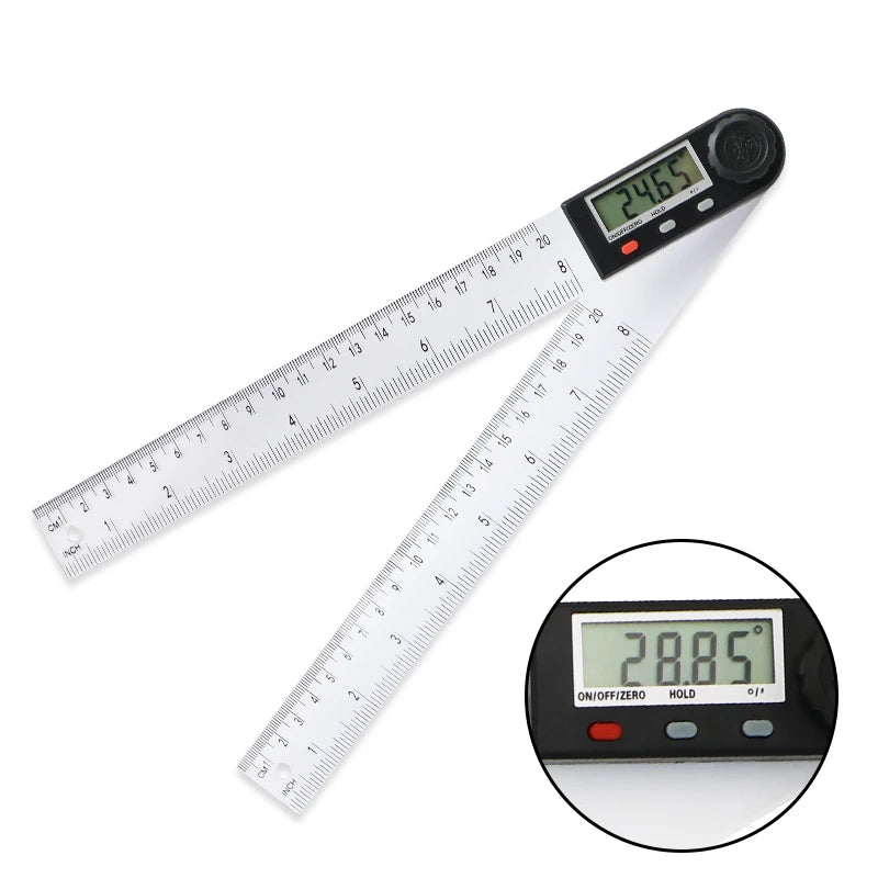 SHANHR 200mm/300 mm Digital Meter Angle Inclinometer Angle Digital Ruler Electron Goniometer Protractor Angle Finder
