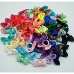 40/60/80 Baby Girls Hair Ties 2 Inches Hair Bows Rubber Band Ribbon Hair Bands Ropes for Infant Children Gift 40 Colors in Pairs