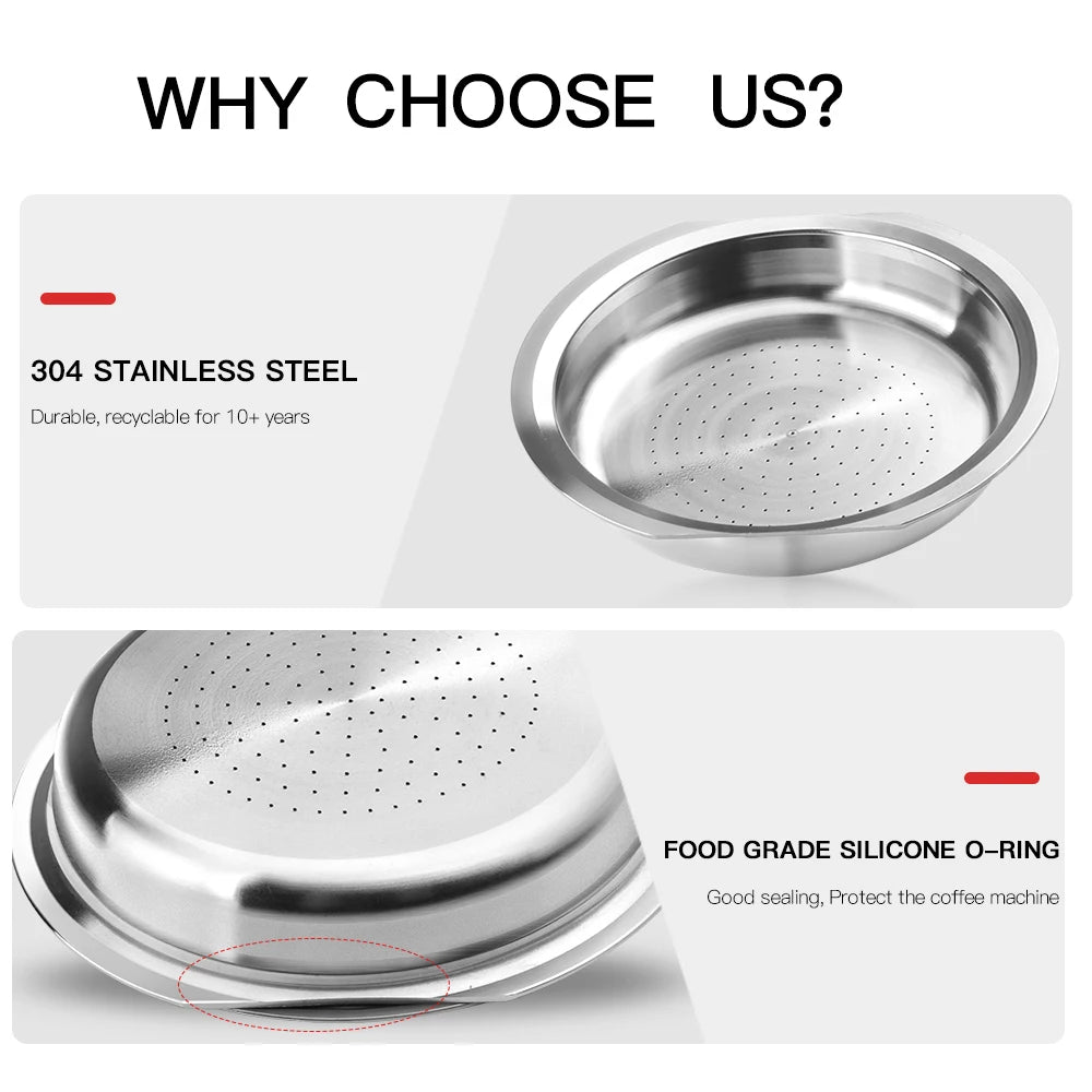 ICafilas for Philips Senseo Machine Stainless Steel Coffee Capsule Caps Reusable Filter Espresso Coffee Maker