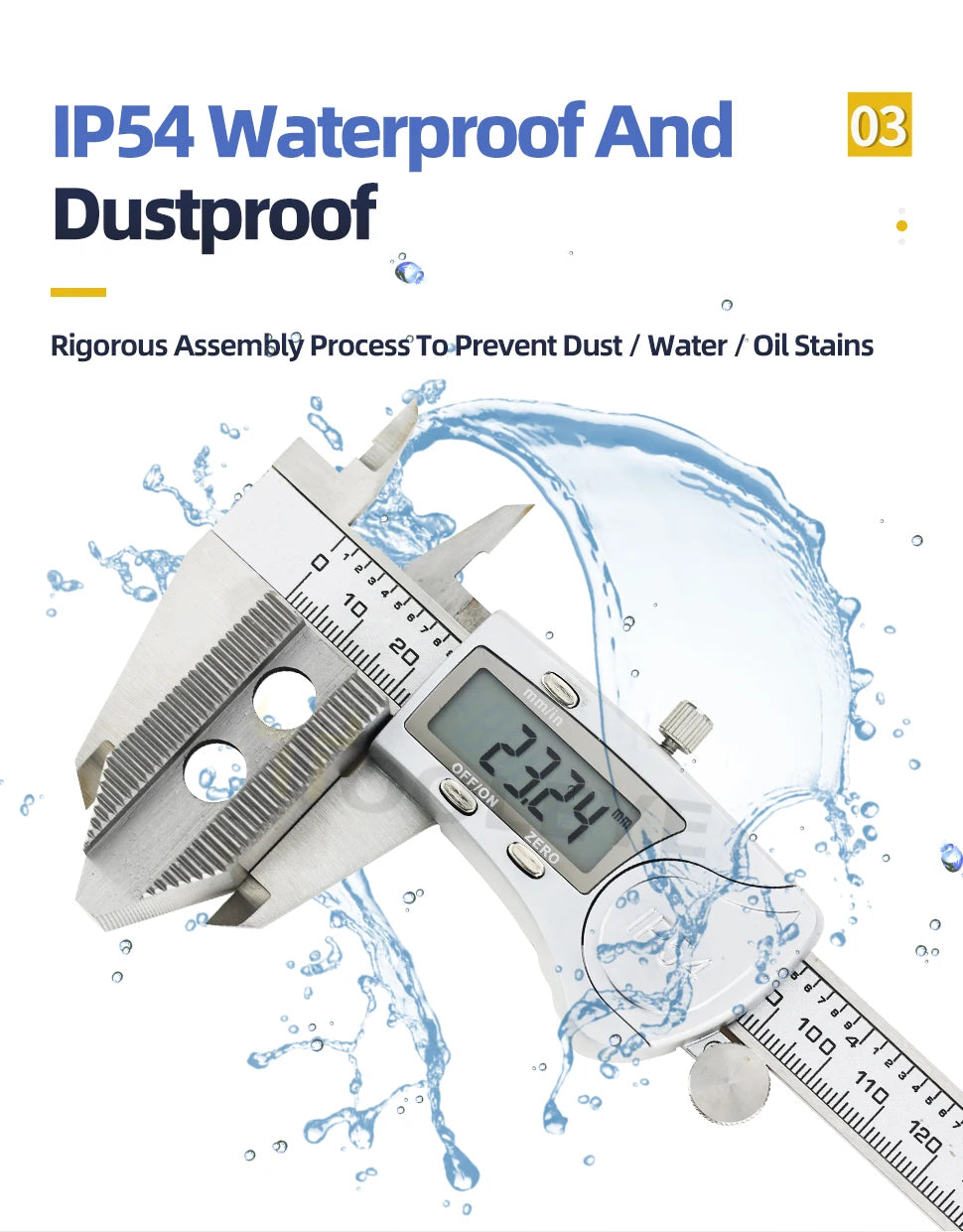 IP54 Calipers Stainless Steel Digital Pachymeter Caliber Measuring Tools Carpenter Tools Electronic Caliper Metal Vernier Ruler