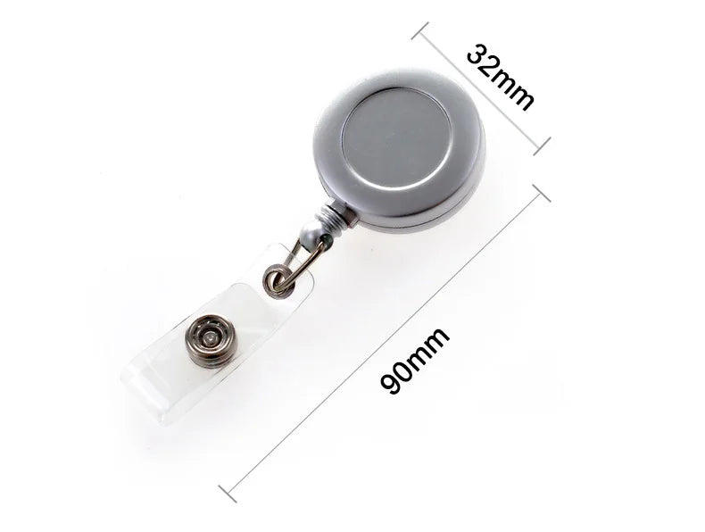 1 Pcs Aluminum Alloy Card Cover Case Bank Business Work Card Holder with ABS Retractable Badge Reel Credit ID Card Badge Bag