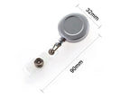 1 Pcs Aluminum Alloy Card Cover Case Bank Business Work Card Holder with ABS Retractable Badge Reel Credit ID Card Badge Bag