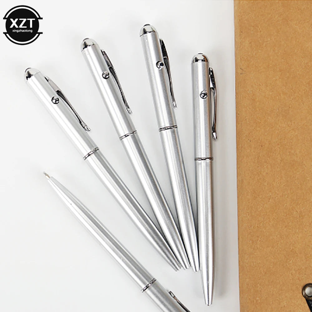 Invisible Ink Pen With UV Light Hidden Handwriting Novelty Ballpoint Pens Office School Supplies Magic Secret Ballpoint Pen