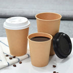 100pc/pack 6oz/180ml Kraft Paper Cup Disposable Paper Cup Coffee Tea Cup Party Wedding Supplies