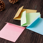 20Piece 10*10cm Square Color Candy Small Envelope DIY Colour Purple/Black/Green/cowhide/yellow/Blue/Pink