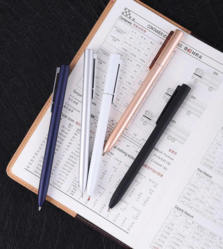 Metal Rotating Gel Pen Sign Pen with Refills for Xiaomi Metal Sign Pens 0.5MM Smooth Low-Key Elegant and Firm Office Business