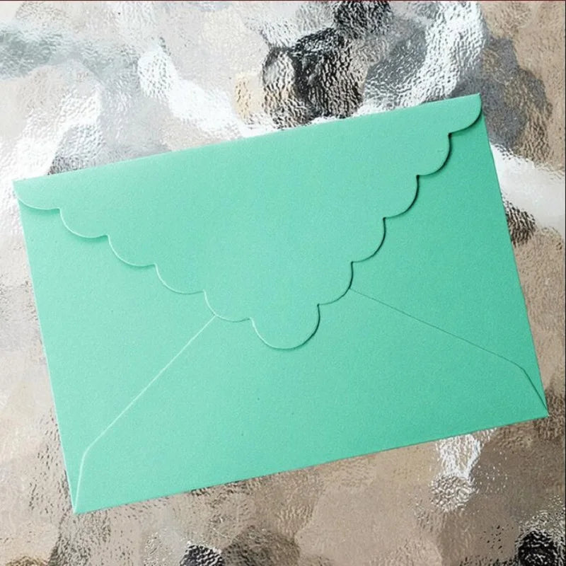 10Pcs Creative Wave Pattern Pearlescent Triangle Envelope Letterhead Special Design Envelope Dropshipping 11*16cm