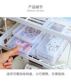 1 PC Stationery Stickers Plastic Storage Box Organizer Container Art Tool Case for Craft Desktop