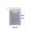50pcs Rose Gold Poly Bubble Mailer Envelopes Aluminum Foil Padded Envelopes Self Seal Bubble Shipping Mailer Bags
