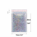 50pcs Rose Gold Poly Bubble Mailer Envelopes Aluminum Foil Padded Envelopes Self Seal Bubble Shipping Mailer Bags