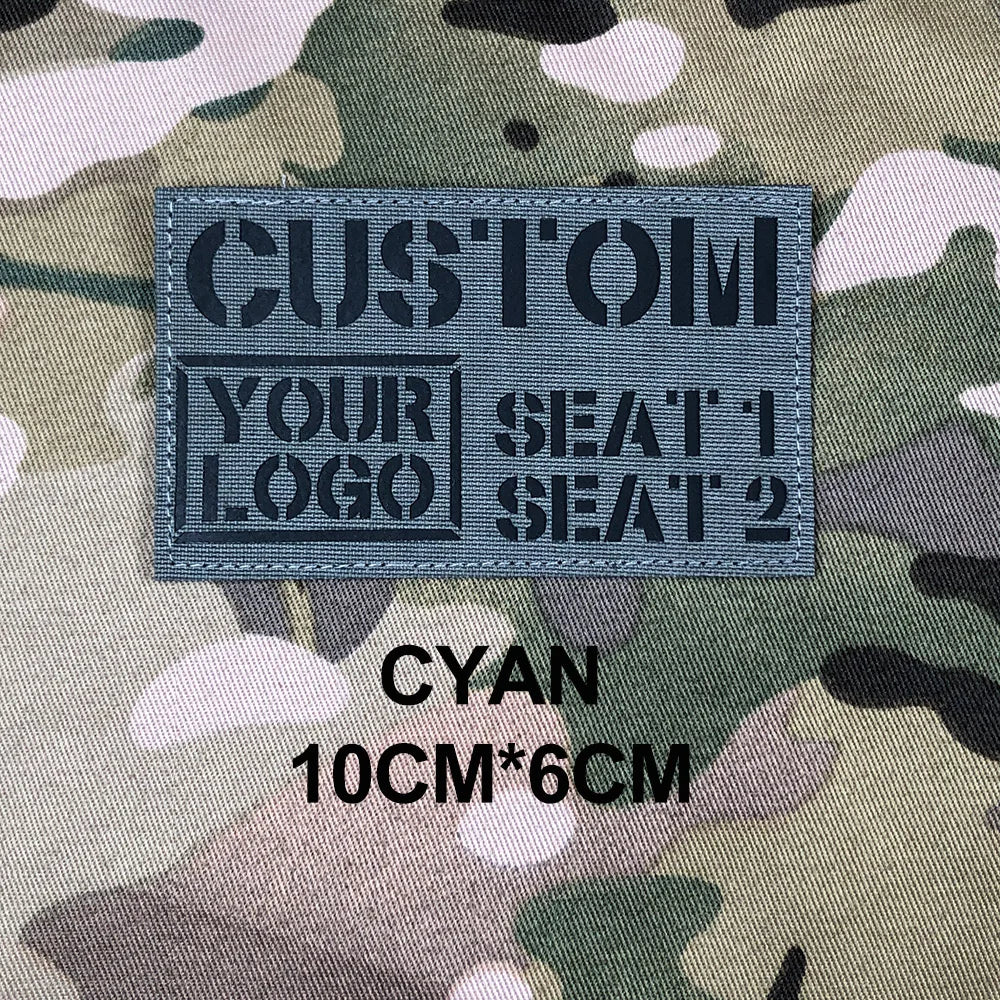 Custom Laser Cutting IR IFF Infrared Reflection Patch Name Tapes Tag Brand Black Letters