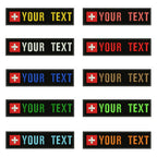 Swiss Flag Switzerland 10X2.5cm Embroidery Custom Name Text Patch Stripes Badge Iron On Or  Patches