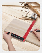 Precision Square 300mm T Speed Measurements Ruler for Measuring and Marking Woodworking Carpenters Framing Carpentry Use