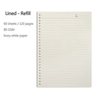 A5 B5 Line Grid 20Holes Loose-Leaf Notebook Refill Spiral Binder Paper Index Inside Page Dot Grid Blank Connell Stationery