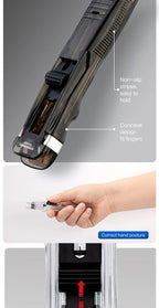 KHINSUN Paper Clipper Staplers Push Clamp File Documents Binding Tool Stapling Machine Paper Clips With Refills Office Supplies
