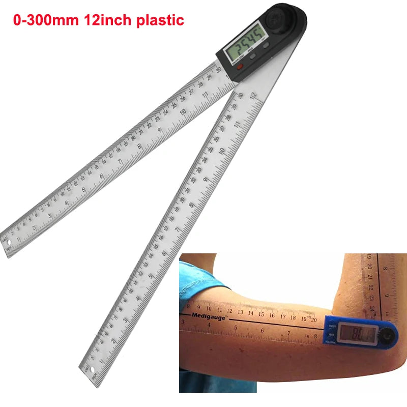 300mm Digital Orthopedic Protractor Angle Finder Meter 12inch Goniometer Electronic Body Goniometer Medical Ruler
