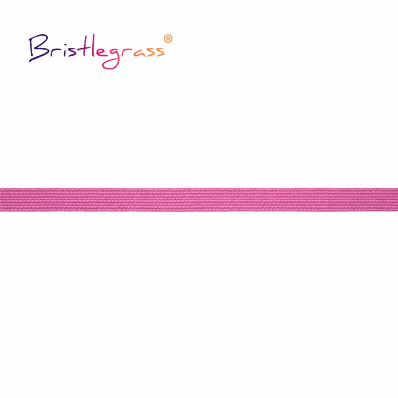BRISTLEGRASS 2 5 10 Yard Flat Skinny Elastic Cord 1/4" 6mm Latex Rubber Bands Stretch String Notebook Ear Loop Dress Sewing Trim