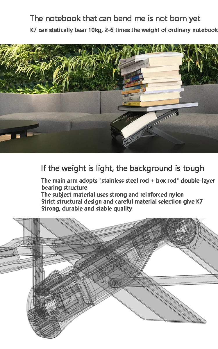 NEXSTAND K7 Laptop Stand Folding Portable Laptop House Office Ergonomic Stand Notebook Stand Notebook Suporte Laptop Accessories