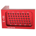 TS-3 Square Hole ruler Woodworking T-type Scribe Mark Measurement Tool Aluminum Alloy Precision Cross-calibration Ruler