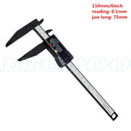 150mm 200mm 300mm 0.1mm Digital Electronic Vernier Caliper Jaw Long Plastic Digital Caliper Micromete DIY Measuring Tools