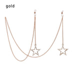 New Fashion Women Eyeglass Chain Hollow Star Pearl Beaded Sunglasses Reading Glasses Lanyard Eyewear Holder Neck Strap Rope
