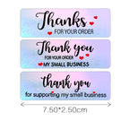 120Pcs/roll Thank You For Your Order Stickers Pink Labels For Envelope Sealing For Small Business Decor Sticker Stationery