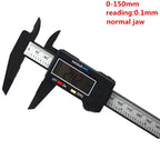 150mm 200mm 300mm 0.1mm Digital Electronic Vernier Caliper Jaw Long Plastic Digital Caliper Micromete DIY Measuring Tools