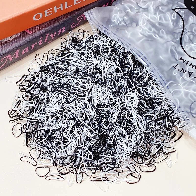 1000pcs/Pack Girls Colorful Small Disposable Rubber Bands Gum For Ponytail Hold Scrunchie Hair Bands Fashion Hair Accessories