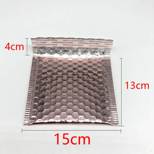 50pcs CD/CVD Packaging Shipping Bubble Mailers gold paper Padded Envelopes Gift Bag Bubble Mailing Envelope Bag 15*13cm+4cm