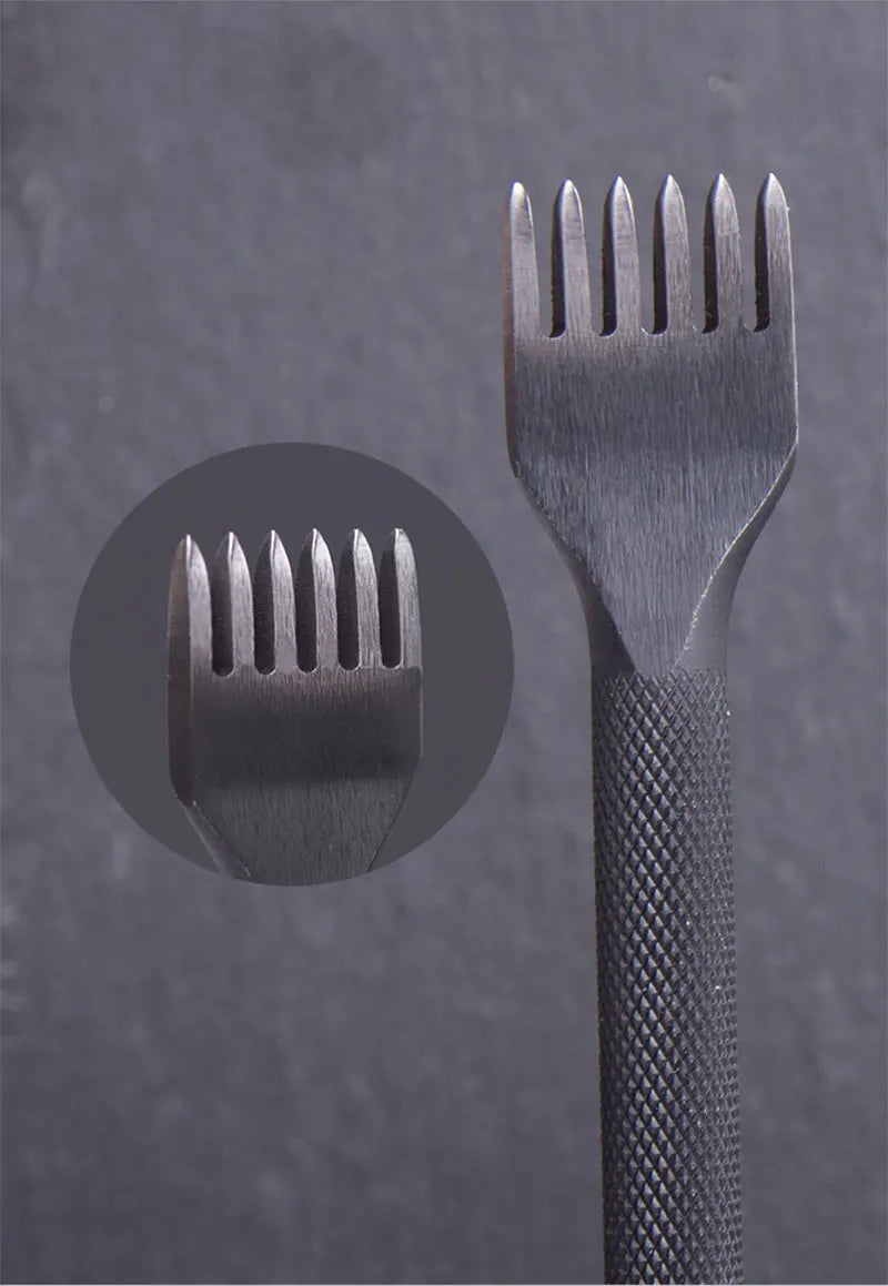 WUTA 1 Piece Diamond Point Black Pricking Iron Leather Chisel Leather Craft Hole Punch Tools Stitching Tools 3/4mm Available